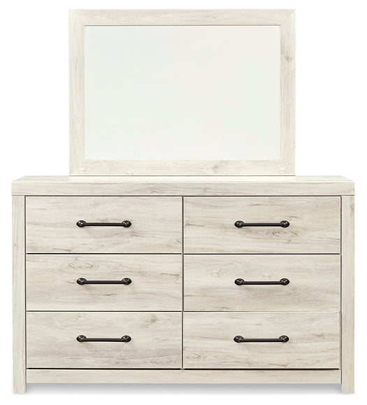 Cambeck Panel Bed With Mirrored Dresser And 2 Nightstands