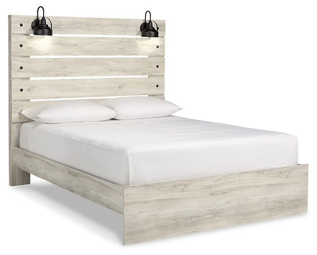Cambeck Panel Bed With Mirrored Dresser And 2 Nightstands