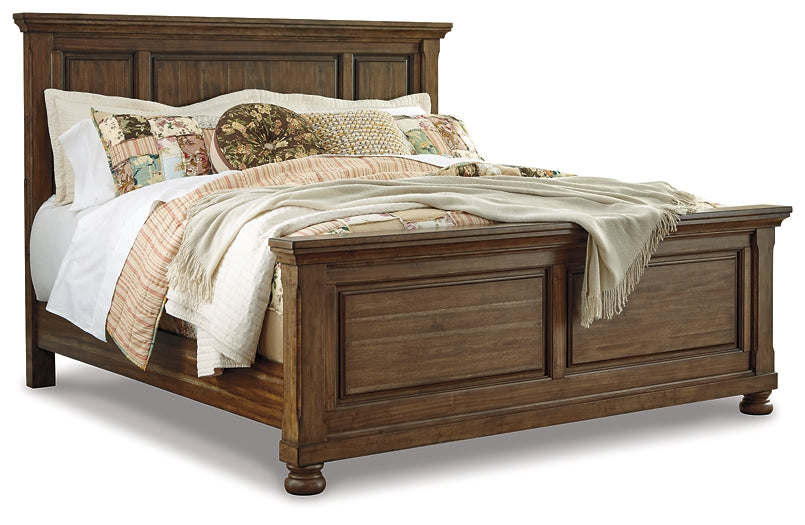 Flynnter Panel Bed With Mirrored Dresser And 2 Nightstands