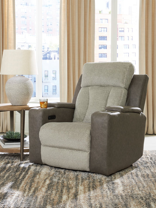 Stately Check PWR Recliner/ADJ Headrest