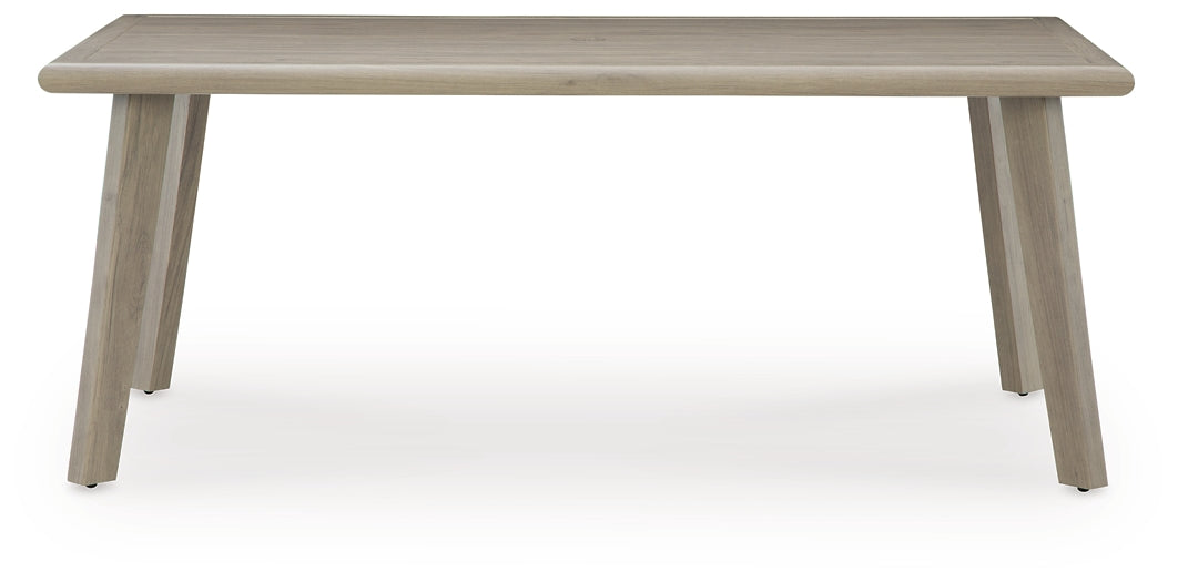 Carisbo RECT Dining Table w/UMB OPT