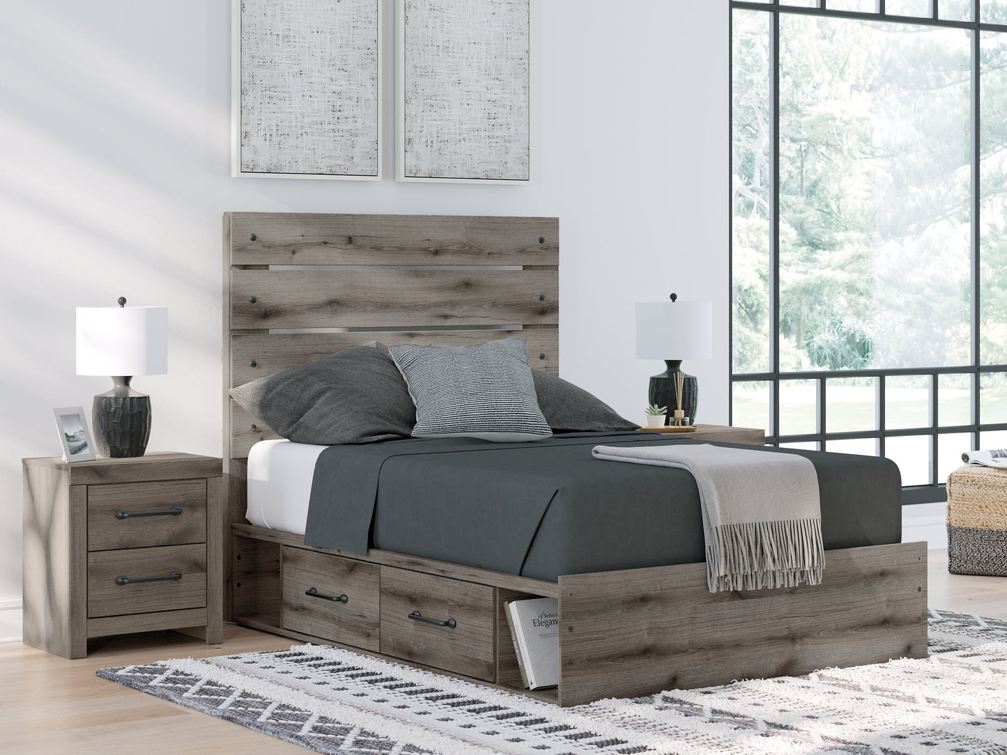 Urbanoore Panel Bed With Storage