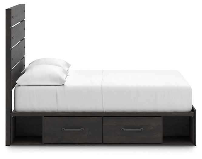 Delmorta Panel Bed With Storage