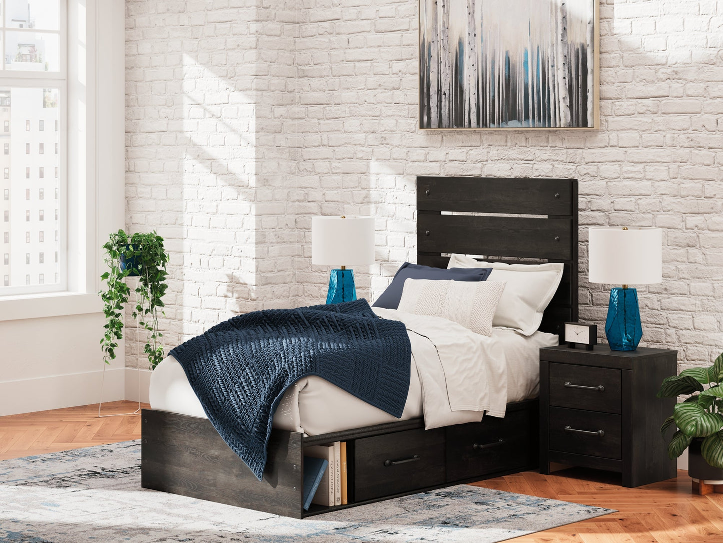 Delmorta Panel Bed With Storage