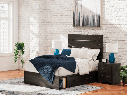 Delmorta  Panel Bed With Storage
