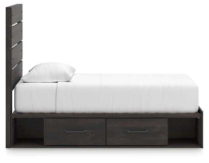 Delmorta Panel Bed With Storage