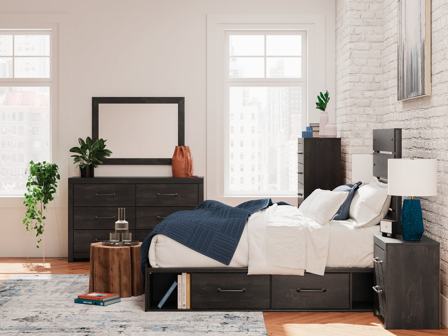 Delmorta Panel Bed With Storage