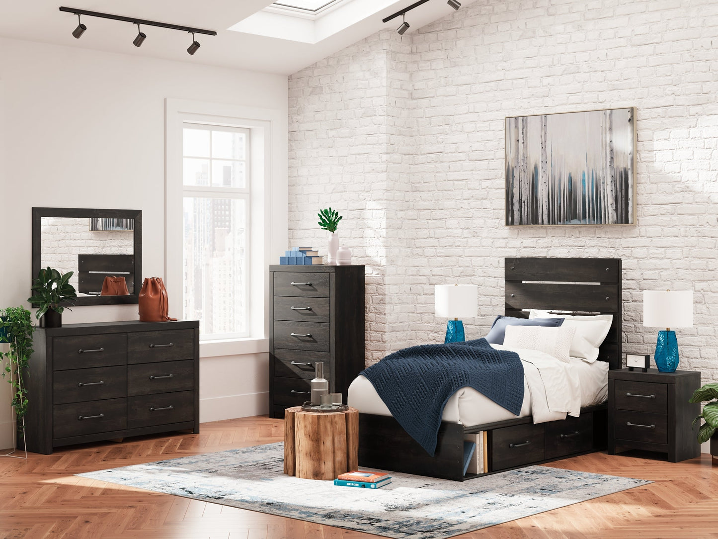 Delmorta Panel Bed With Storage
