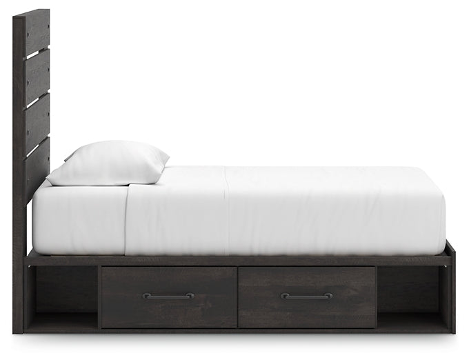 Delmorta Panel Storage Bed
