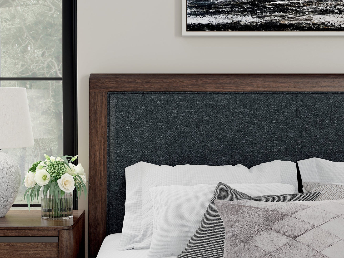 Kendamor California King Upholstered Panel Bed