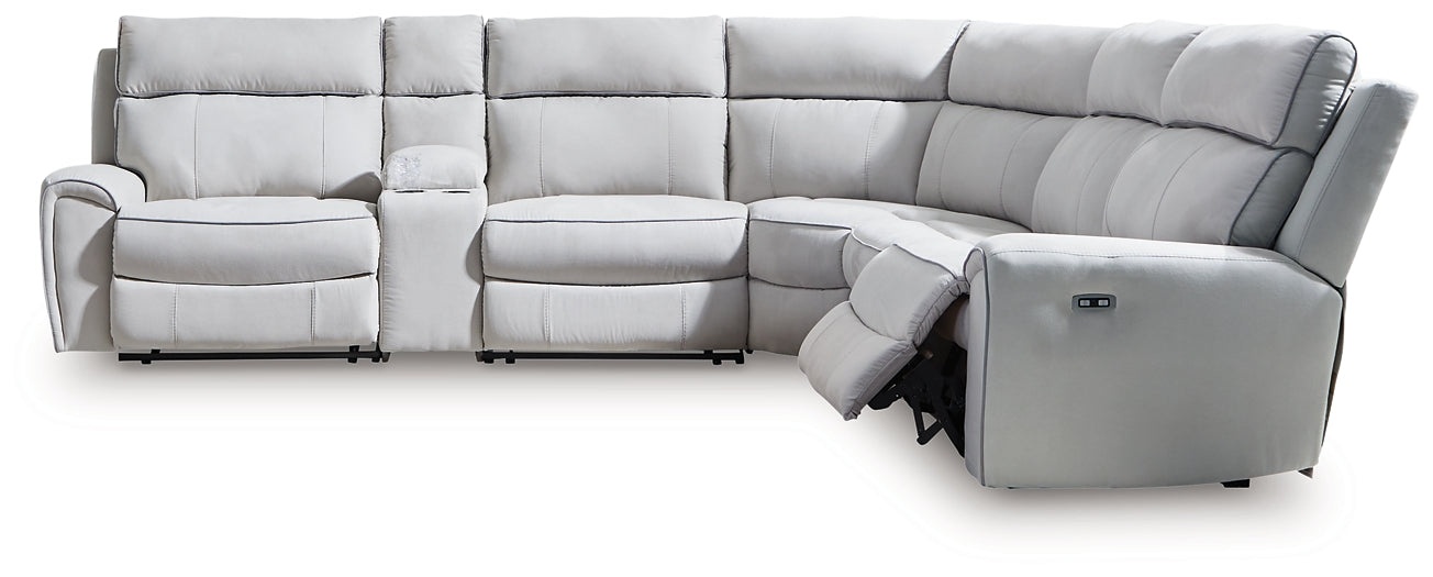 Grafton Pike 6-Piece Reclining Sectional with Storage Console