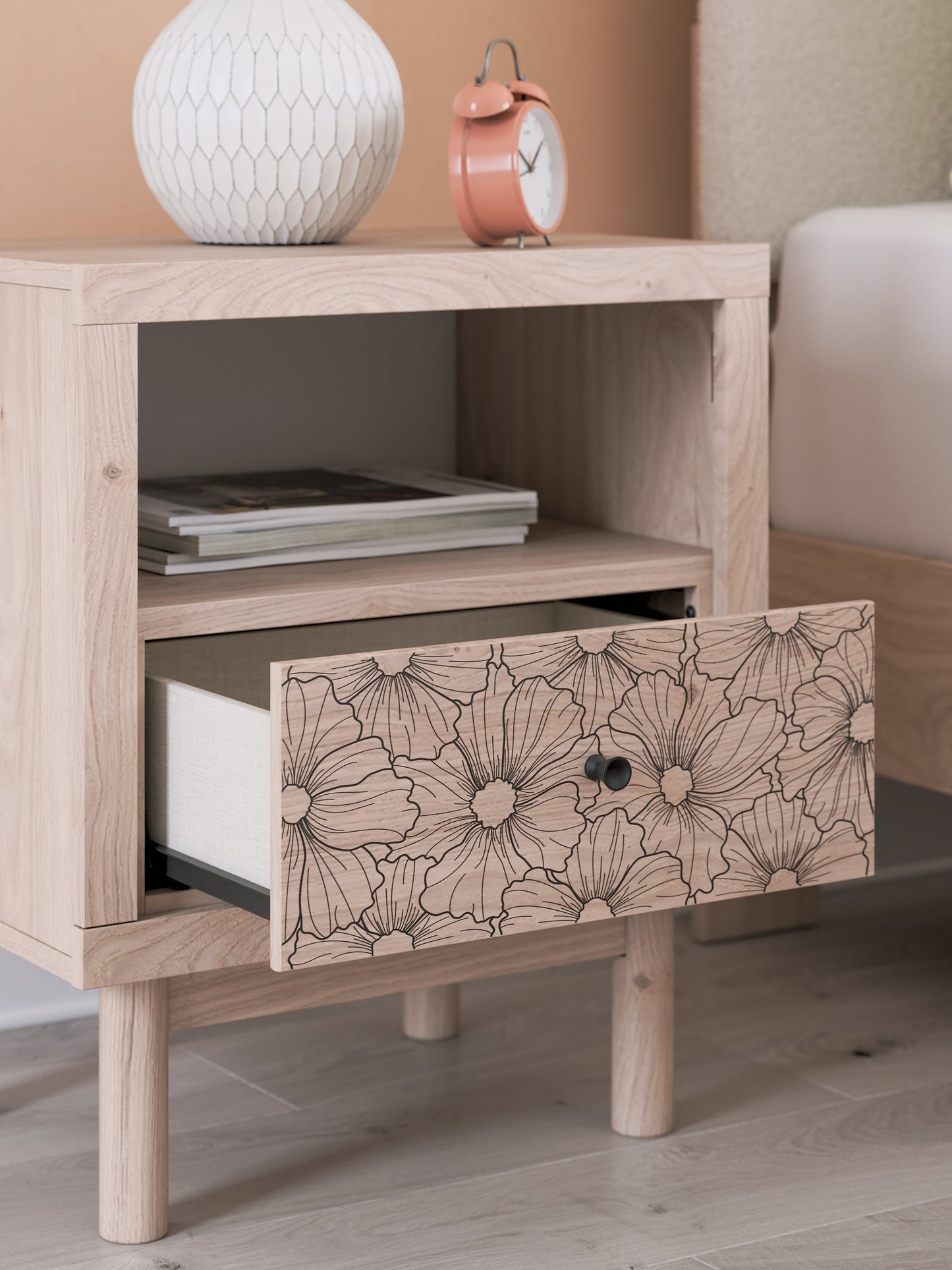 Shapella One Drawer Night Stand