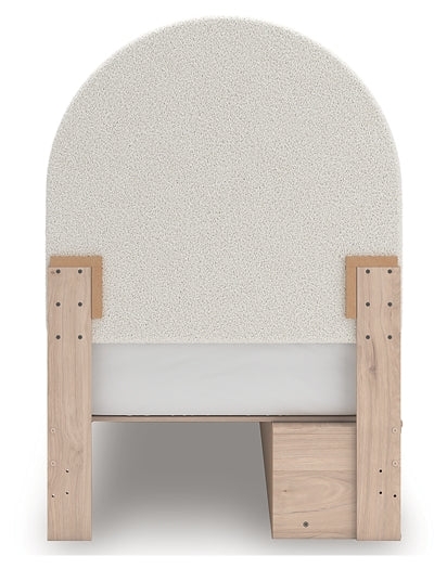 Shapella Twin Upholstered Panel Bed with Storage