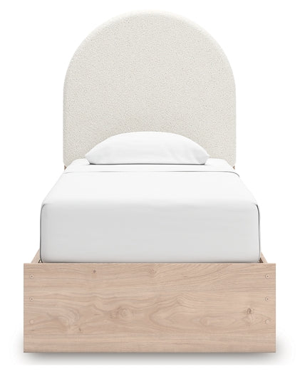 Shapella Twin Upholstered Panel Bed with Storage