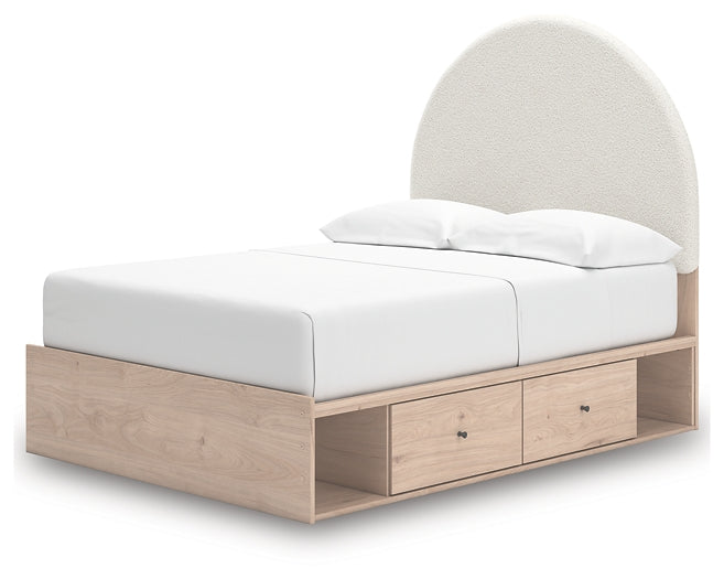 Shapella Full Upholstered Panel Bed with Storage