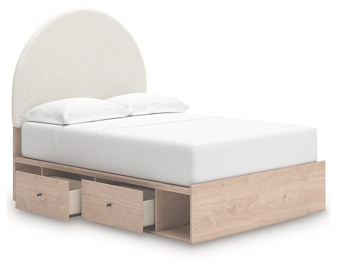Shapella Full Upholstered Panel Bed with Storage