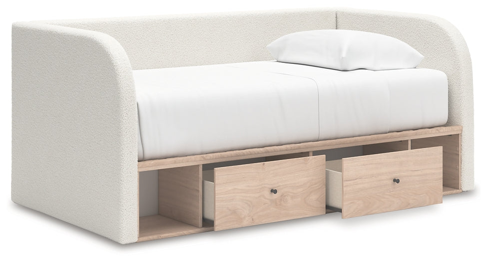 Shapella Full Upholstered Day Bed with Storage