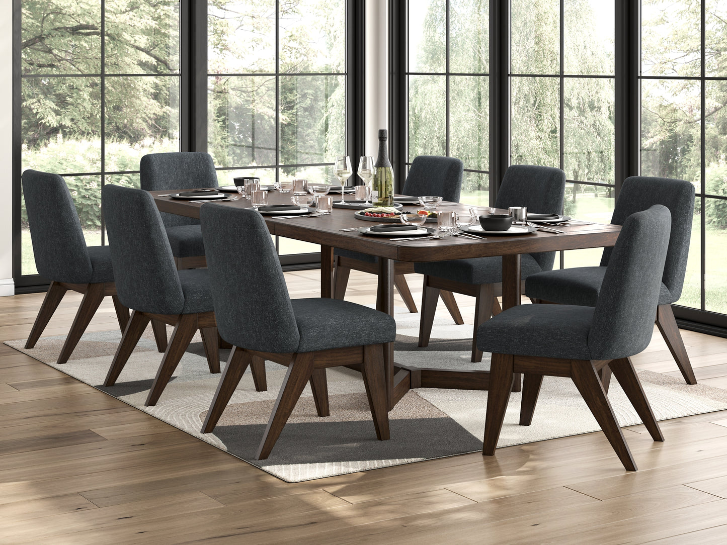 Dilenno Dining Table and 8 Chairs