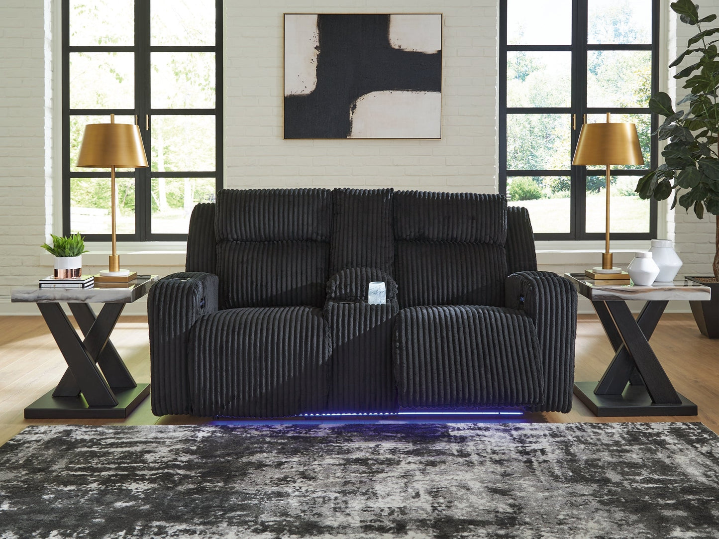 TwinBrooke Pwr Rec Loveseat/Con/Adj Hdrst