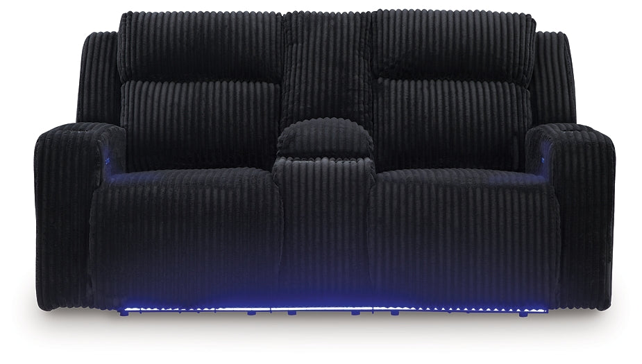 TwinBrooke Pwr Rec Loveseat/Con/Adj Hdrst