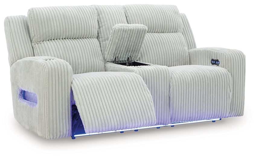 TwinBrooke Pwr Rec Loveseat/Con/Adj Hdrst