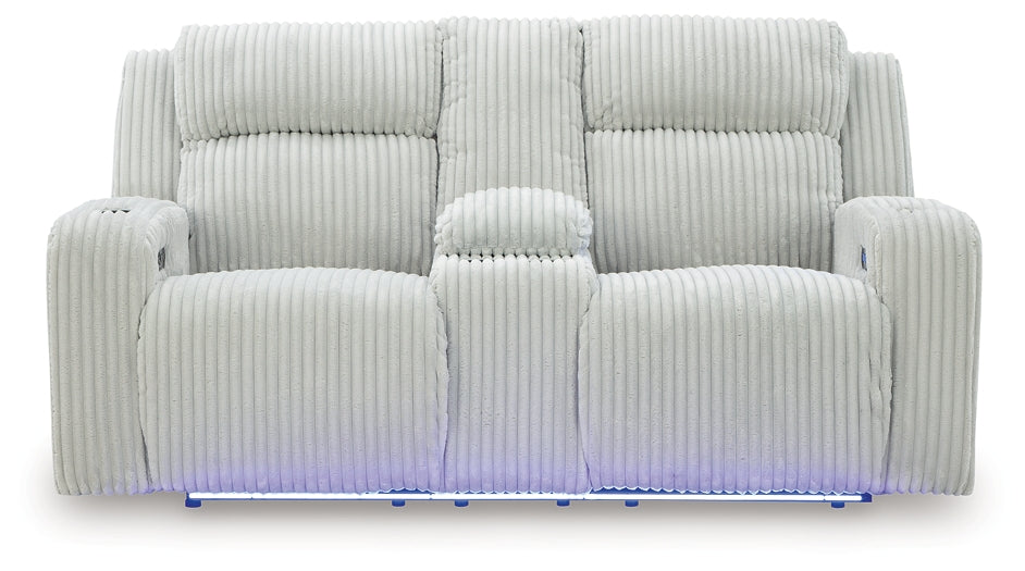 TwinBrooke Pwr Rec Loveseat/Con/Adj Hdrst