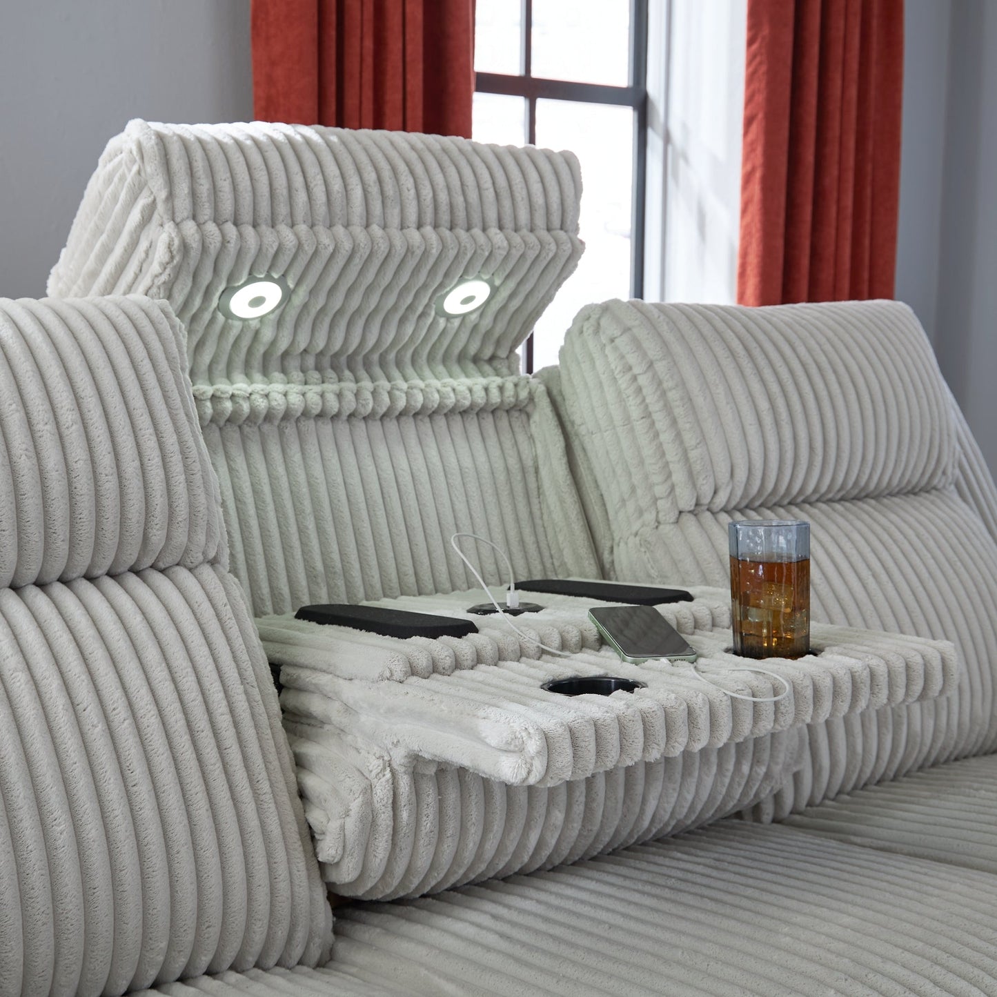 TwinBrooke Pwr Rec Sofa With Adj Headrest