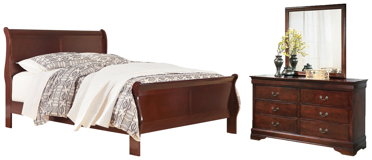 Alisdair Sleigh Bed With Mirrored Dresser