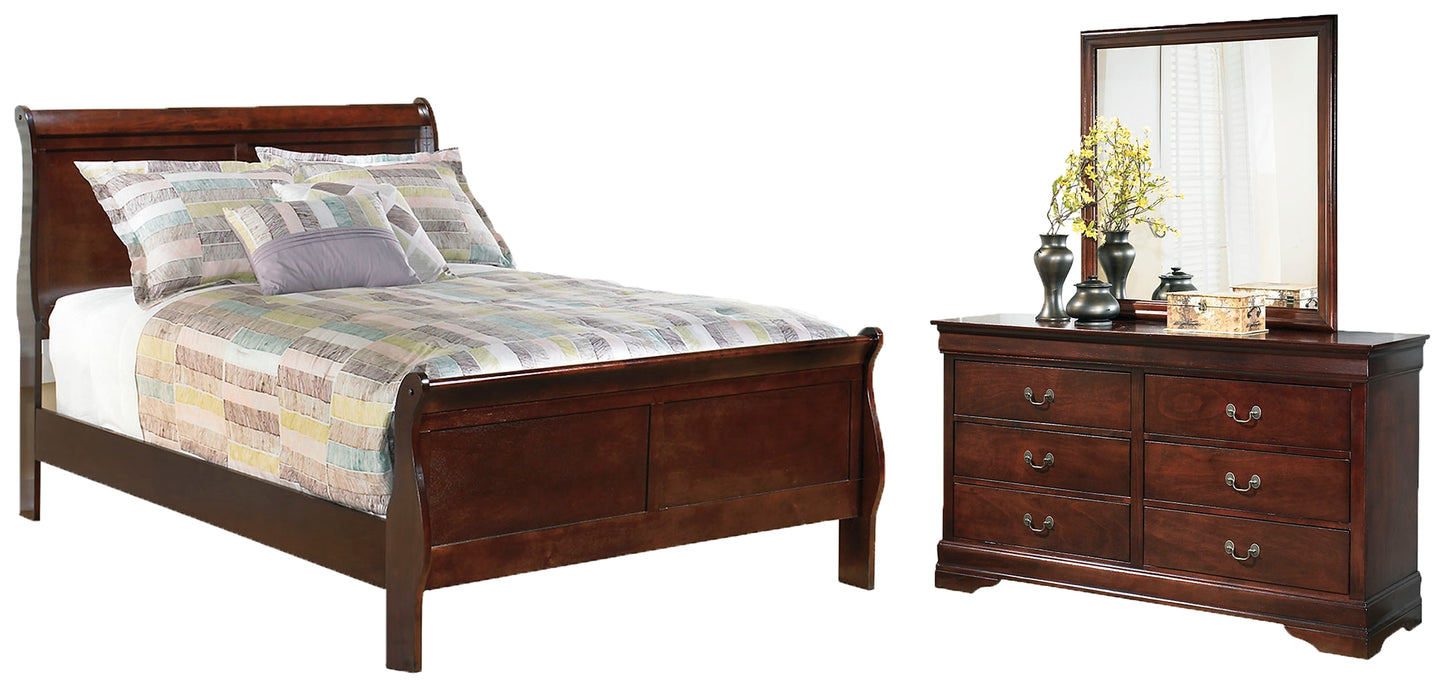 Alisdair Sleigh Bed With Mirrored Dresser