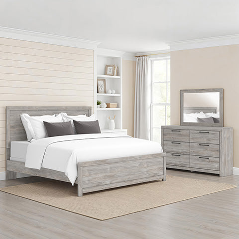 Jonnifer Queen Panel Bed, Dresser and Mirror