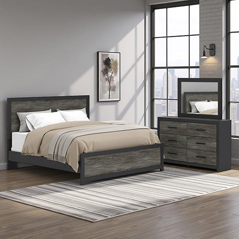 Jonnifer Full Panel Bed, Dresser and Mirror