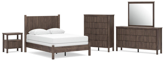 Cadmori Full Panel Bed, Dresser, Mirror, Chest and Nightstand