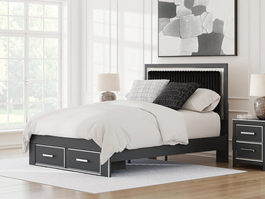 Birmonton Queen Upholstered Panel Storage Bed