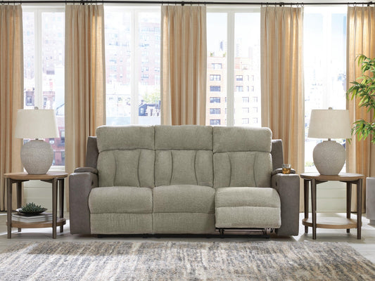 Stately Check PWR REC Sofa with ADJ Headrest