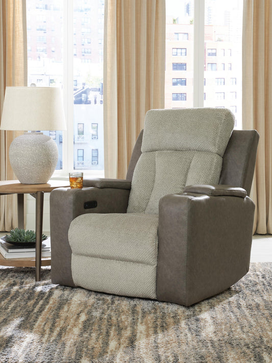 Stately Check PWR Recliner/ADJ Headrest