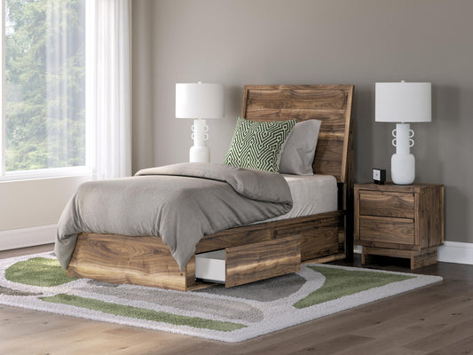 Ashley Express - Zadilyn Twin Panel Bed with Storage