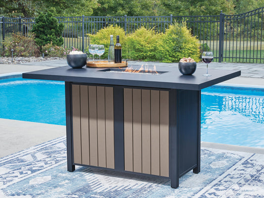 Mabry Shores RECT Bar Table w/Fire Pit