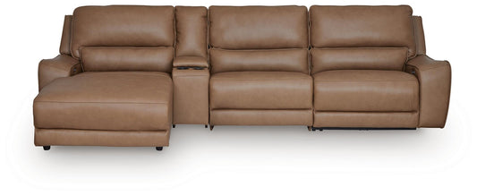 Silverbrooke 4-Piece Reclining Sectional with Chaise and Storage Console