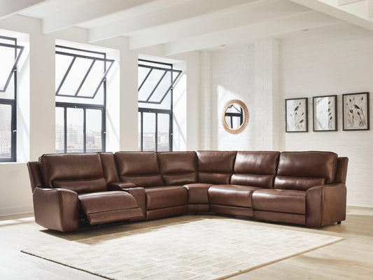 Silverbrooke 6-Piece Reclining Sectional with Storage Console