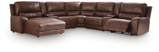 Silverbrooke 7-Piece Reclining Sectional with Chaise and Storage Consoles