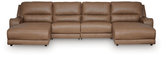 Silverbrooke 4-Piece Reclining Sectional with Double Chaise