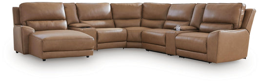 Silverbrooke 7-Piece Reclining Sectional with Chaise and Storage Consoles