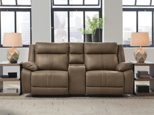 Max-Media 3-Piece Power Reclining Sectional Loveseat with Audio Console