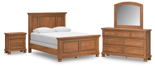 Vandenmore Queen Panel Bed with Mirrored Dresser and Nightstand