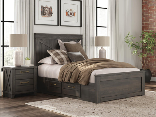Ashley Express - Brazen Valley Full Panel Bed with 2 Sided Storage