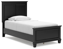 Load image into Gallery viewer, Lanolee Twin Panel Bed with Mirrored Dresser
