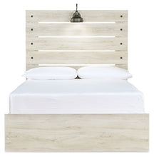 Load image into Gallery viewer, Cambeck Full Panel Bed with Mirrored Dresser and Nightstand
