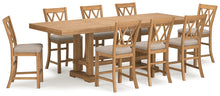 Load image into Gallery viewer, Havonplane Counter Height Dining Table and 8 Barstools

