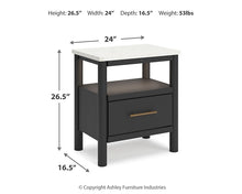 Load image into Gallery viewer, Cadmori Full Upholstered Panel Bed with Mirrored Dresser and Nightstand
