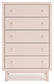 Wistenpine Full Upholstered Panel Bed with Mirrored Dresser and Chest
